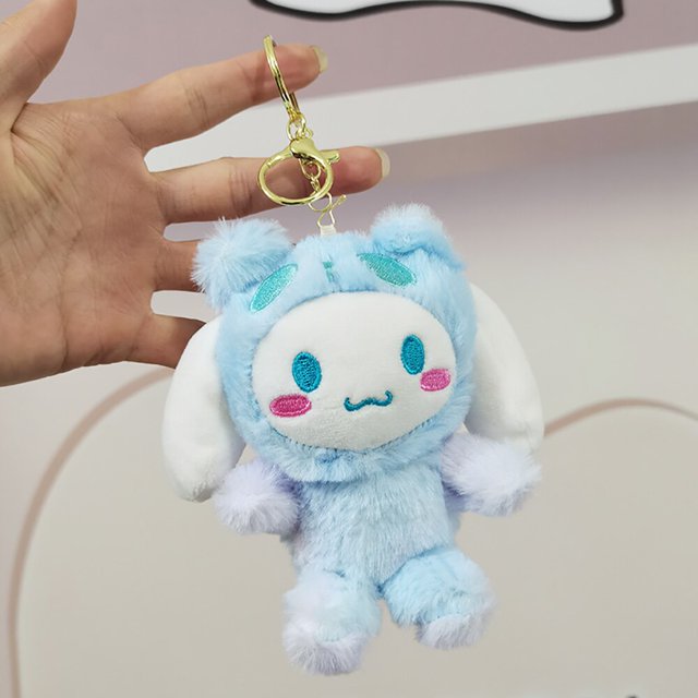 Sanrio Kuromi-Llavero de Hello Kitty, muñeco de peluche de 15Cm, Cinnamoroll, de peluche, Kawaii, My Melody, de dibujos animados YAOSANBAO BAO unisex