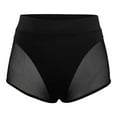 thumbnail image 2 of iOPQO Gym Shorts Women Yoga Pants Women's Sexy High Waisted Mesh Stitching Tight Stretch Yoga Sports Shorts Shorts For Women Black M, 2 of 4