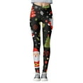 thumbnail image 2 of Christmas Leggings for Women 2025 High Waisted Festive Graphic Stretchy Tights Holiday Yoga Pants, 2 of 5