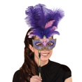 thumbnail image 5 of Beistle Gemstone and Feathered Mask With Stick 54203, 5 of 6
