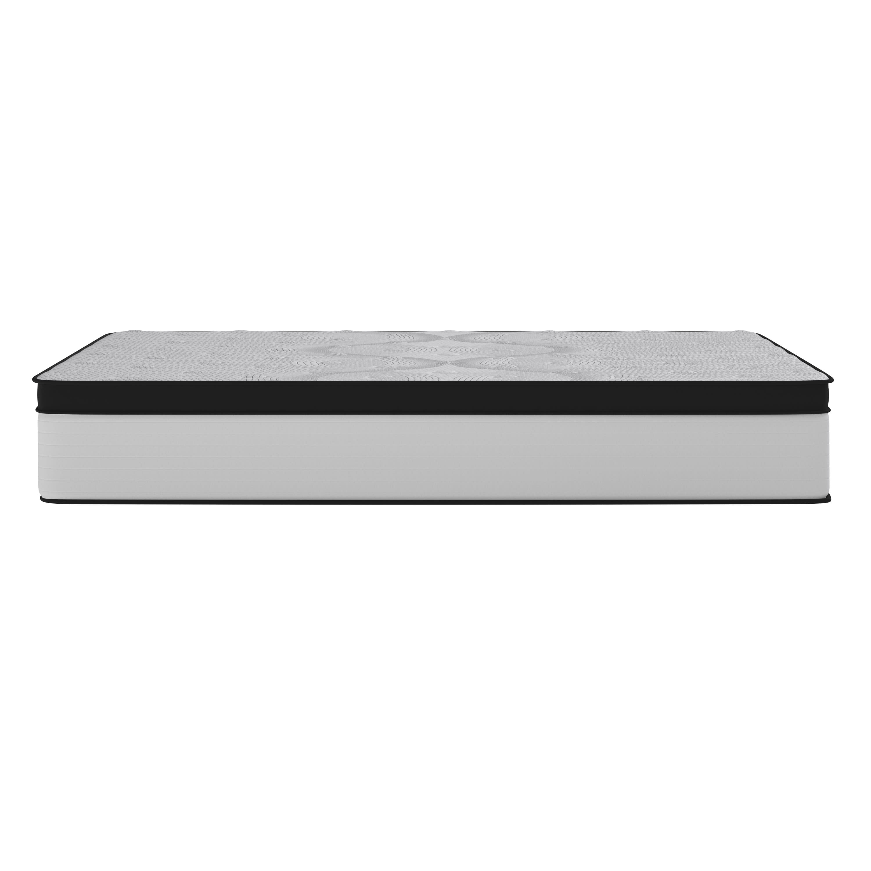 Emma + Oliver 12" Hybrid Extra Firm Foam and Spring Hybrid Mattress In A Box, King