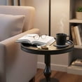 thumbnail image 5 of Small Round Drink Table,Pedestal Tables,Small Round Side Table for Narrow Spaces,End Table for Living Room, Bedroom, Bathroom,Balcony, 5 of 9