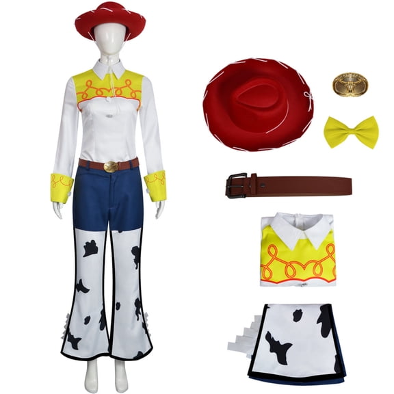 Halloween Cosplay Costume Cowgirl, Space Theme Western Outfit for Stage Performance, Party and Role Play Events,Size L