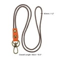 thumbnail image 2 of Uxcell 19 Inch Leather Lanyard Leather Rope Wristlet Bracelet Keychain Wrist Strap Orange 2 Pack, 2 of 5