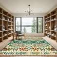 thumbnail image 2 of ODIKA 6'x9' Machine Washable Non-Slip Area Rug, Aztec Teal Green High Traffic Rug, Green, 1047652, 2 of 7