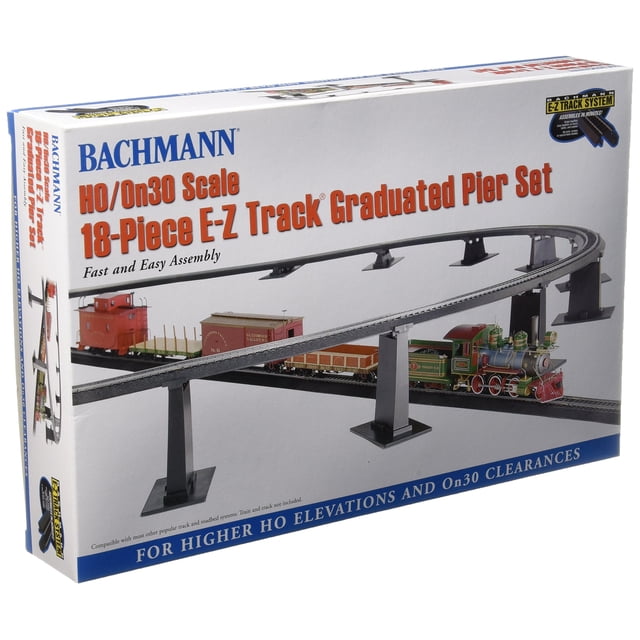 Conjunto de pilotes Bachmann Trains E-Z TRACK de 18 piezas para escala HO o On30