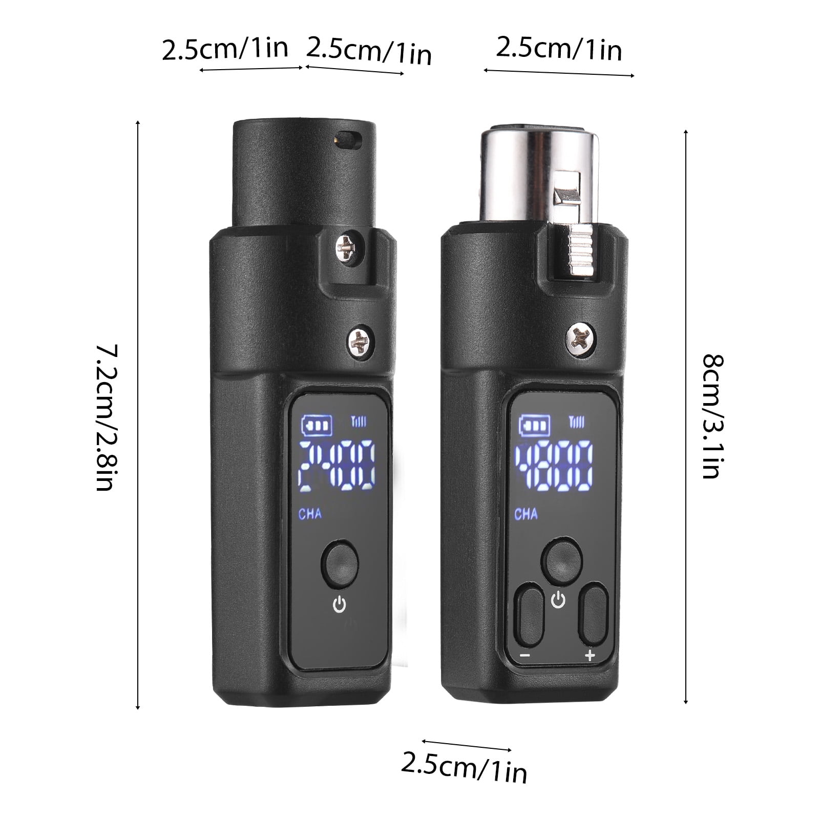Microphone Wired to Wireless 2.4G Microphone Wireless Xlr Transmitter and Receiver Rechargeable Wireless Mic System for 48V Condenser Microphones Audio Mixer Electric Guitar Bass Speaker Wireless