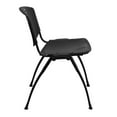 thumbnail image 3 of HERCULES Series 880 lb. Capacity Black Plastic Stack Chair with Oval Cutout Back and Black Frame, 3 of 9