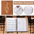 thumbnail image 4 of Expandable 40-Page Sheet Music Folder for Piano, A4/A3 Spiral Binder 270x325mm, PU Leather Organizer with 20 Sleeves, Lies Flat for Performance(wwx), 4 of 6