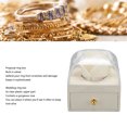 thumbnail image 5 of Suodoka Romantic Rose Ring Box Luxury Velvet Flower Case Cover for Marriage Proposal Wedding Ceremony and Fine Ornaments, 3.1 Inches / 8.0 cm, White, 5 of 7