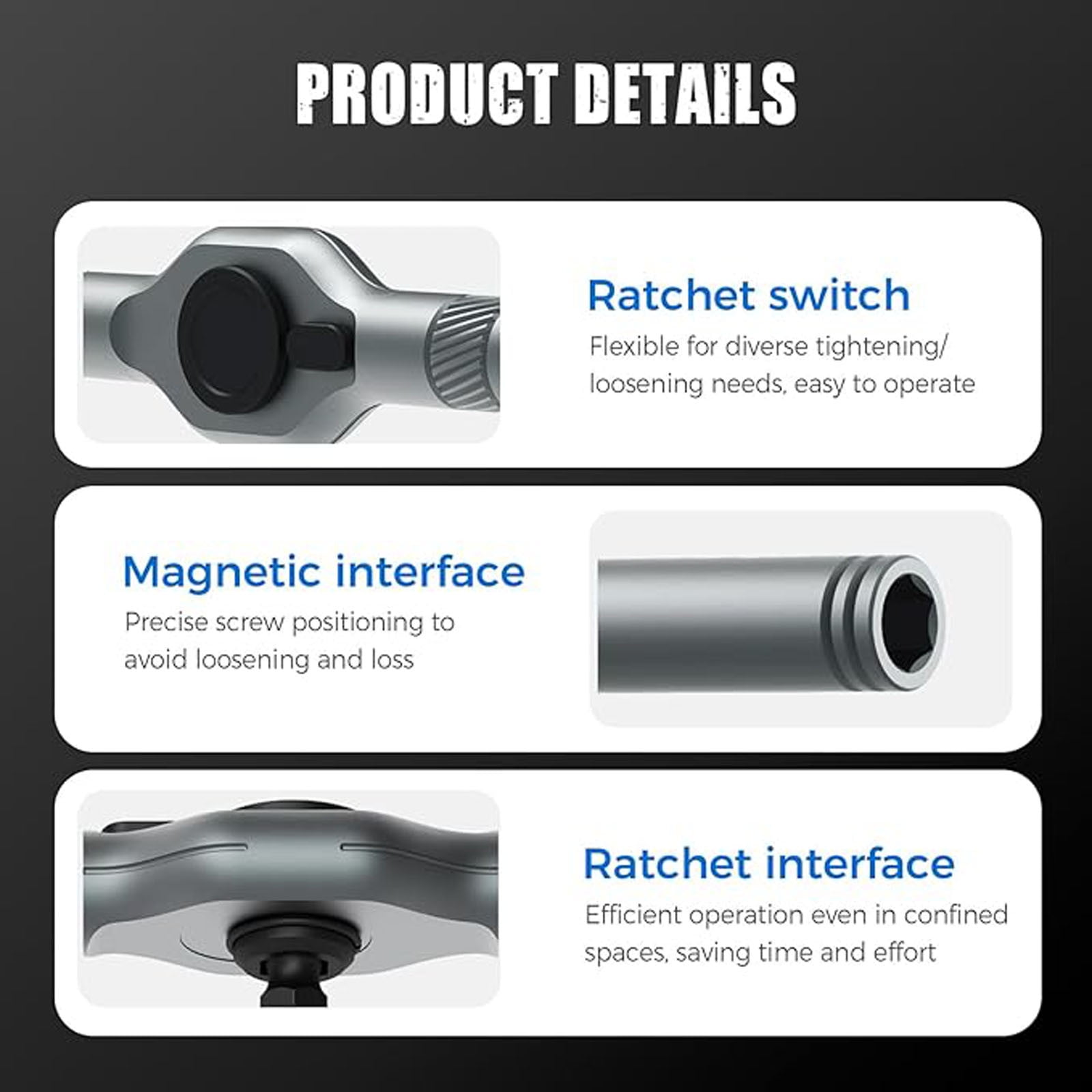 42-in-1 Magnetic Screwdriver Set with Detachable Ratchet Handle,Steel Bits for Various Screw Types,Portable Storage Case for DIY Repair and Assembly Tasks