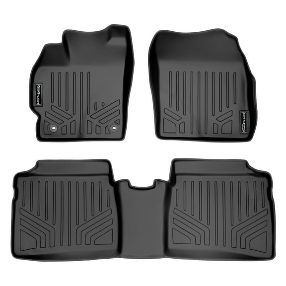 SMARTLINER 2 Rows Custom Fit Floor Liners Compatible with 2012 - 2015 Toyota Prius (Hybrid)