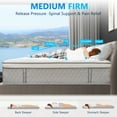 thumbnail image 5 of King Size 12 Inch Hybrid Mattress, Queen Rose Mattress in a Box, with Pocket Spring and Memory Foam, Medium Firm with Pillow Top, Supportive and Pressure Relief, 5 of 11