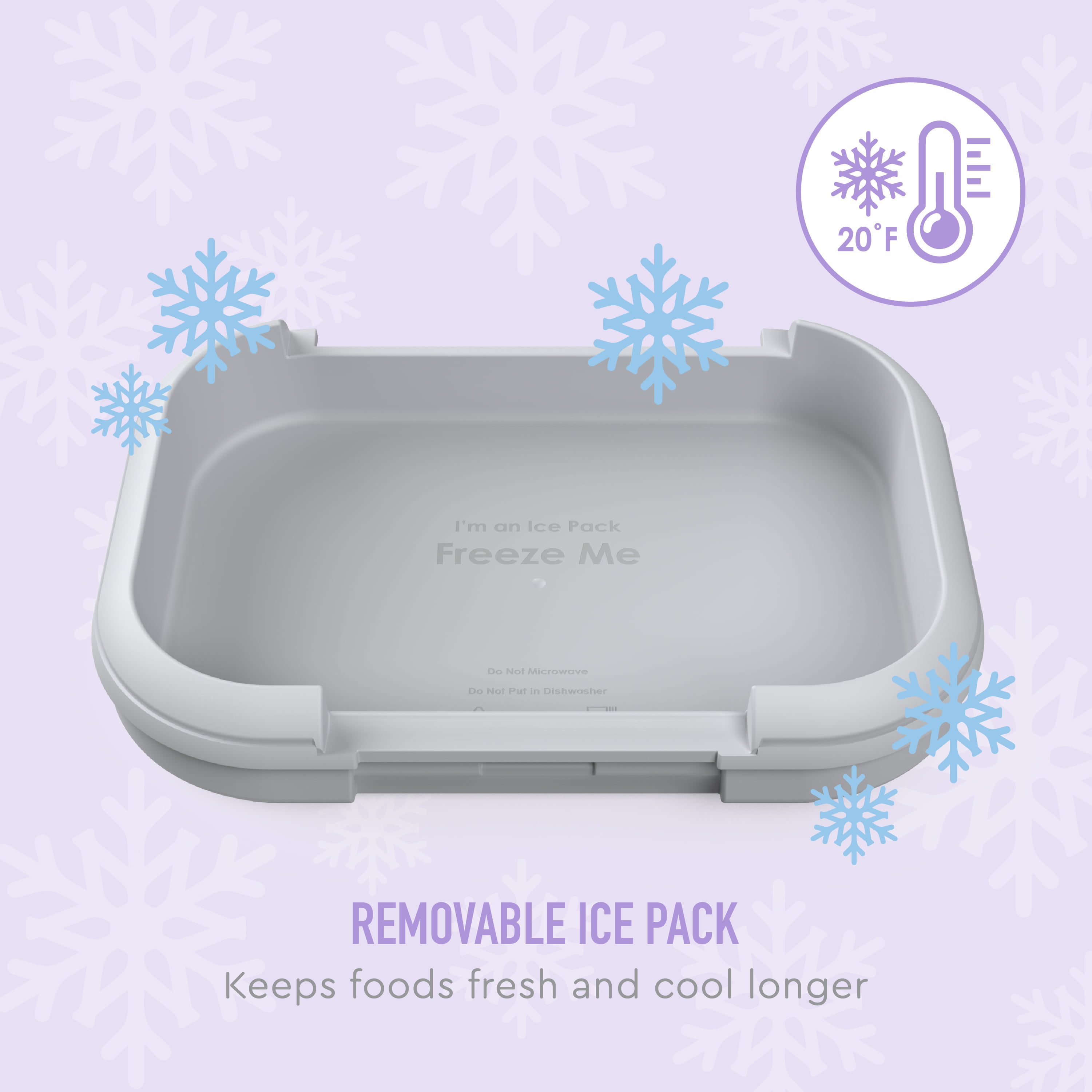 Bentgo Kids Chill Lunch Box - Confetti Designed Leak-Proof Bento & Removable Ice Pack 4 Compartments, Microwave Dishwasher Safe, Patented, 2-Year