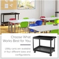 thumbnail image 3 of Hirsh Industries LLC Hirsh RTA 2-Shelf Modern Metal Utility Cart in Black, 3 of 9