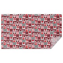 Red and Black Christmas Love Pattern Rectangle Tablecloth 60"x102",Waterproof Polyester Rectangle Table Cloth, Wipeable Spillproof Polyester Tablecloth for Dining, Camping, Indoor and Outdoor