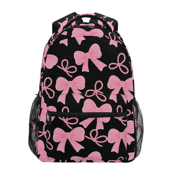 ALAZA Stylish Backpack Pink Bows Elementary Bookbag Personalized Laptop School Bags Travel Daypack
