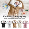 thumbnail image 2 of Landau pour Bébé, Sac de Couchage Extérieur en Peluche Doux et Chaud, Poussette d'Hiver Tricotée pour Bébé – Chaud, 2 of 8