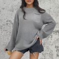 thumbnail image 4 of Utoimkio Women's Oversized Crewneck Sweater Long Sleeve Knit Casual Warm 2025 Fall Pullover Sweaters Tops Winter Outfits, 4 of 4