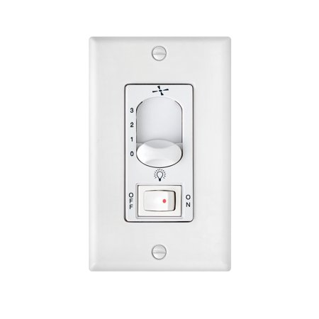 Hinkley Lighting 980009f White 3 Wide Single Gang 3 Speed Sliding Ceiling Fan Wall