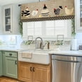 thumbnail image 6 of Rooster Farmhouse Kitchen Curtain Valance 54W x 18H Rod Pocket Rustic Farm Chicken Rural Country Plaid Window Treatment for Living Room Bedroom Bathroom Laundry, 6 of 6