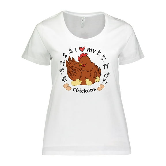 Inktastic I Heart My Chickens Women's Plus Size T-Shirt