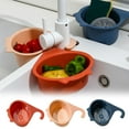 thumbnail image 3 of Luxcidy Drain Basket, Over the Sink Colander Strainer Basket Drain Basket, Drain Rack, Wash Vegetables and Fruits, Drain Cooked Pasta and Dry Dishes, Hangs on Faucet, Home Kitchen Essentials,1pc, 3 of 11