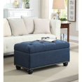 thumbnail image 1 of Convenience Concepts Designs4Comfort Ottomane de Rangement 7th Avenue en Tissu Bleu, 1 of 5