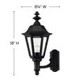 thumbnail image 5 of Hinkley Lighting H1419 Black 18" Height 1 Light Lantern Outdoor Wall Sconce In Black From, 5 of 5