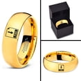 thumbnail image 4 of Tungsten Photoshop PSD File Band Ring 7mm Men Women Comfort Fit 18k Yellow Gold Dome Polished, 4 of 4