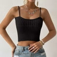 thumbnail image 6 of UYISJ Camisole for Women V Neck Sleeveless Crop Top Spaghetti Strap Ribbed Knit Tank Top, 6 of 6