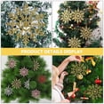 thumbnail image 3 of 6 piezas coloridos copos de nieve decoración colgante árbol de Navidad brillo copo de nieve colgantes, 3 of 8