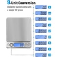 thumbnail image 4 of Digital Gram Scale 2000g x 0.1g Precision, Digital Mini Pocket Size Portable Scale with Nine Units, LCD Display Stainless Steel Platform for Weighing Jewelry Cooking Baking, 4 of 9