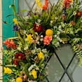 thumbnail image 3 of Luckyn Spring and Summer Wreath Green Leaf Flower Wreath for Wall Front Door Party, 3 of 10