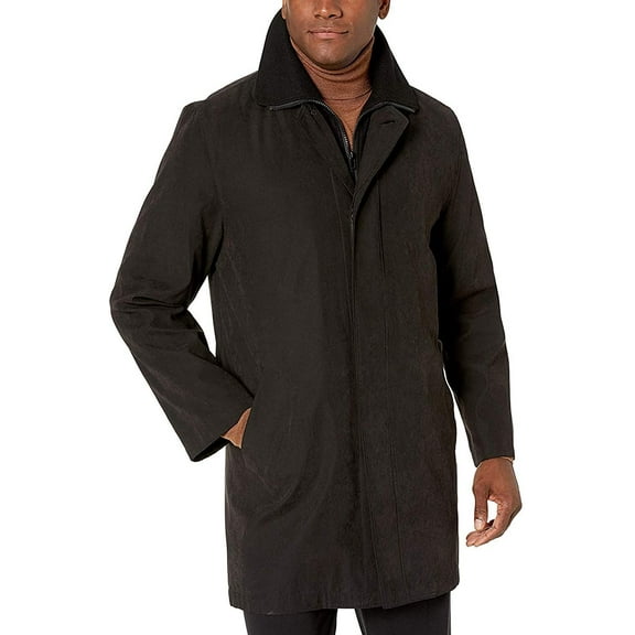 Adam Baker Men's Raincoats, Single Breasted Jacket 3/4 Length All Year Round Raincoats for men with Removable Liner