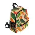 thumbnail image 2 of FORMRS School Backpack with Front Zippered Pocket 12" Student Travel Daypack, Green Retro Autumn Leaves, 2 of 6