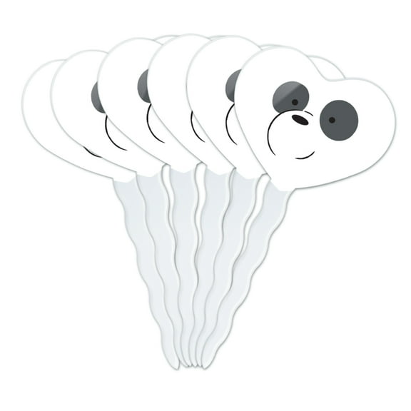 We Bare Bears Panda Heart Love Cupcake Picks Toppers Decoration Set of 6