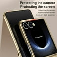 thumbnail image 7 of ELEHOLD for Samsung Galaxy Z Flip 7 Luxury Plating Case with Hinge Protection,Electroplated Frosted PC Full Body Protective Non-Slip Shockproof Case for Samsung Galaxy Z Flip 7,Gold, 7 of 7