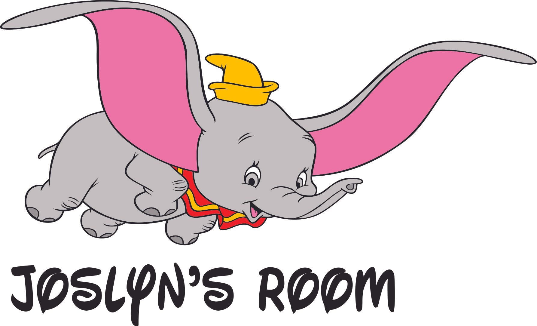 10 x Personalised Children Birthday Invitations Dumbo The Flying Elephant.