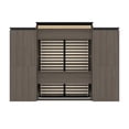 thumbnail image 4 of Atlin Designs 124" Queen Murphy Bed and 2 Bookcases with Drawers in Bark Gray, 4 of 13