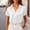 *White, variant on ClodeEU Women's Satin Half Button Notched Lapel Short Sleeve Shirts,Casual Office Blouse Navy,Womens Plus S