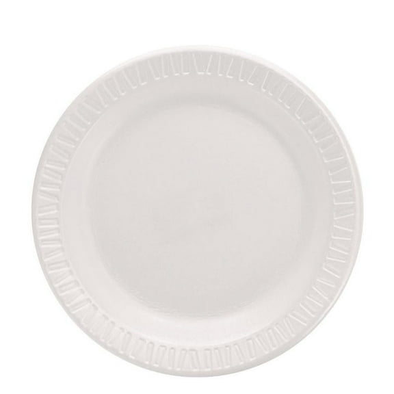 Dart Mediumweight Foam Dinnerware, Plate, 6" dia, White, 125/Pack