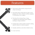 thumbnail image 2 of 2 Pack 6 inch Decorative Corner Brackets Black L Bracket Decorative Corner Brackets Flat Angle Bracket Barn Door Hardware Ornamental Brackets The Fleur De Lis Series by Borderland Rustic Hardware, 2 of 3