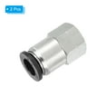thumbnail image 3 of Unique Bargains 2 Pcs 3/8 Inch OD Tube to 1/4 Inch NPT Female Thread Push to Connect Fittings, 3 of 7