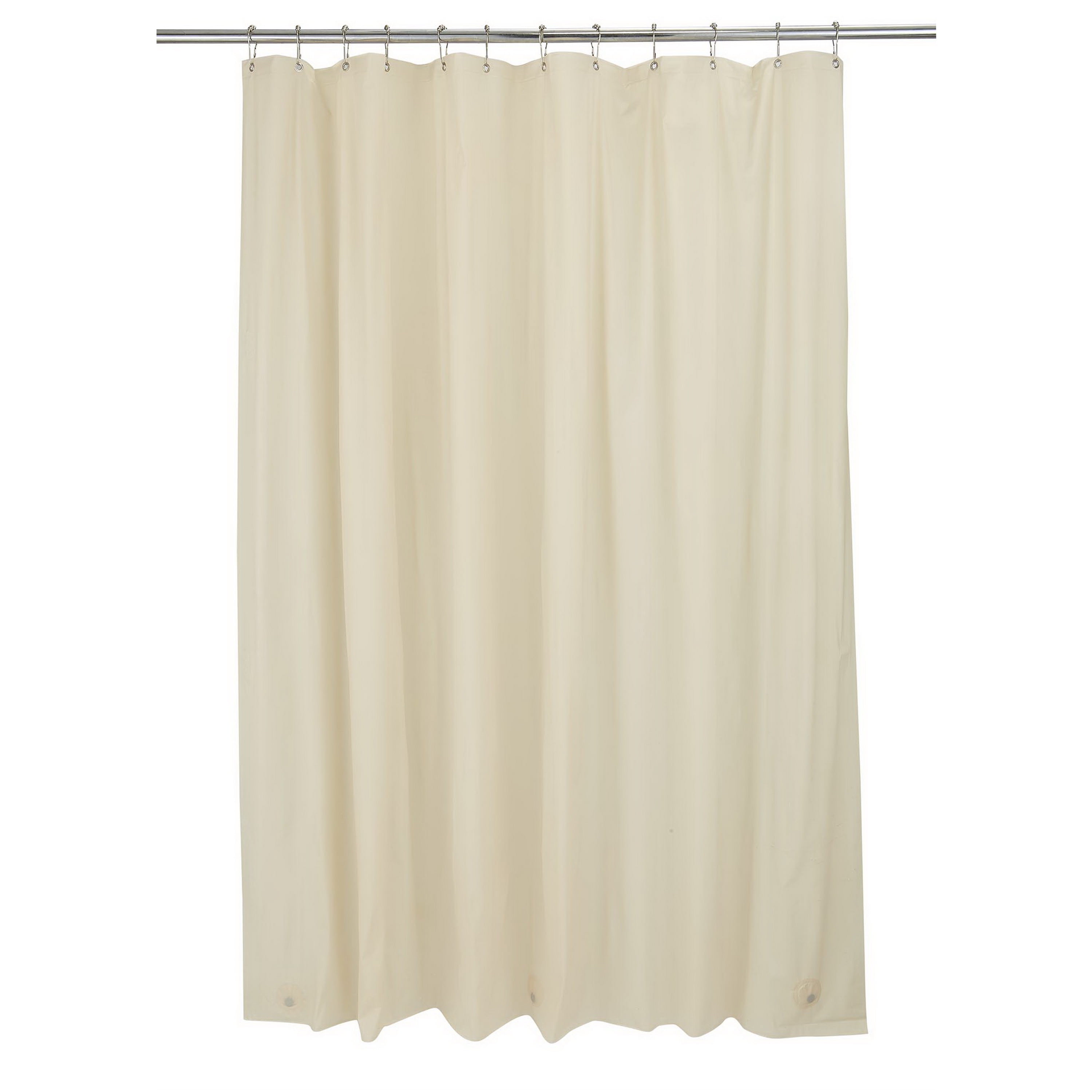 Bath Bliss Beige Solid Print PVC/ Metal Shower Liner, 70' x 72'