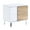 White, variant on 24 in. High End Table with Blue Marble Top / Chrome Metal Frame
