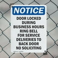 thumbnail image 5 of (2 Pack) Door Locked During Business Hours OSHA Notice Sign 12 Inch X 18 Inch Plastic Sign, Weather Resistant, UV Protected for Workplace, Business, and Construction Site, Made in the, 5 of 8