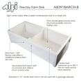 thumbnail image 5 of ALFI brand AB3918ARCH-B 39" Biscuit Arched Apron Thick Wall Fireclay Double Bowl Farm Sink, 5 of 7
