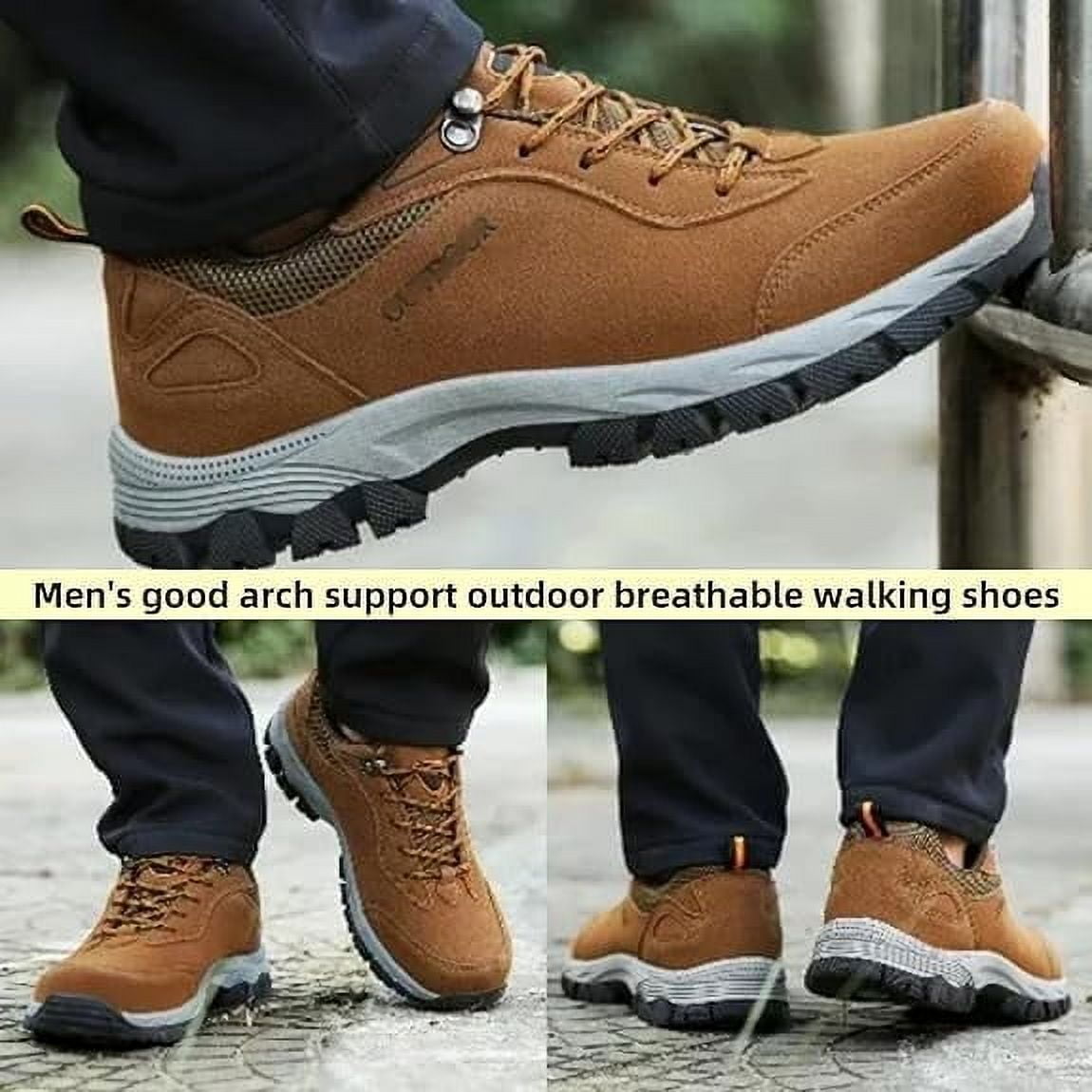 Umhaven Herren Schuhe - Leder Casual Schuhe Mit Fußgewölbe Unterstützung