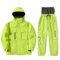 thumbnail image 3 of Snowsuit Women Mens Ski Jacket and Pants Set Ski Suit Winter Waterproof Windproof Hooded Snow Coat 2 Pieces Snowboarding Snowsuits, 3 of 6